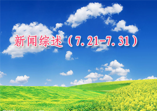 新闻综述（7.21-7.31）