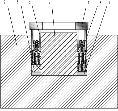 金刚石钻头保径材料插孔工装及保径材料埋入方法