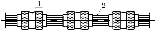 一种具有夹层结构的金刚石串珠绳锯