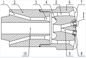 专利：分体式反向射流聚晶金刚石钻头