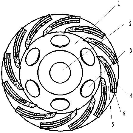 一种旋风涡轮金刚石磨盘 